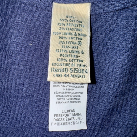 L.L. Bean | Women's Blue & Green plaid thermal hooded | Size M - Picture 7 of 8